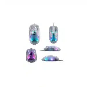 Teros Te‑1216G – Mouse Gamer Con Estilo Transparente Y Rgb